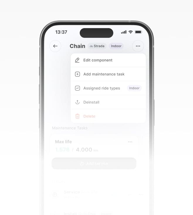 Track indoor and outdoor bike ride types